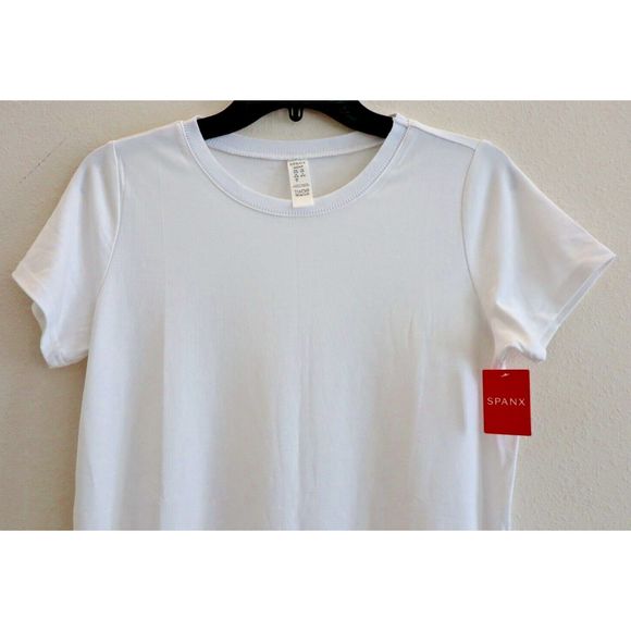 Spanx 50169R Women's Sz Small White The Perfect Length Short Sleeve T-Shirt - Picture 3 of 7